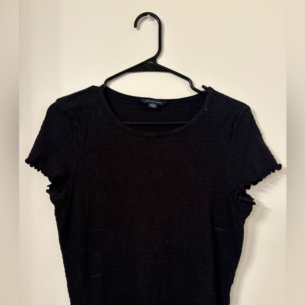 American Eagle Outfitters Black Short Sleeve Top